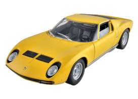 Lamborghini  - Miura 1968 yellow - 1:18 - Welly - 18017y - welly18017y | The Diecast Company
