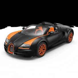 Bugatti  - 2014 matt black/orange - 1:18 - Rastar - rastar43900bk | The Diecast Company