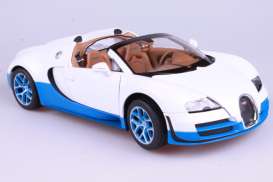 Bugatti  - 2014 white/blue - 1:18 - Rastar - rastar43900w | The Diecast Company