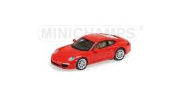 Porsche  - 911 Carrera 2011 red - 1:87 - Minichamps - 877060220 - mc877060220 | The Diecast Company