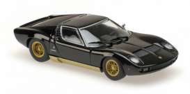 Lamborghini  - Miura 1966 black - 1:87 - Minichamps - 870103024 - mc870103024 | The Diecast Company