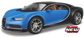 Bugatti  - Chiron blue/black - 1:24 - Maisto - 39514B - mai39514B | The Diecast Company