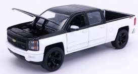 Chevrolet  - Silverado pick-up 2014  white/black - 1:24 - Jada Toys - 33850 - jada33850 | The Diecast Company