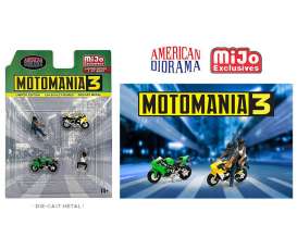 Figures  - Moto Mania #3 2022 various - 1:64 - American Diorama - 76499 - AD76499 | The Diecast Company