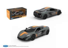 McLaren  - Gt 60th Anniversary 2017 grey/orange - 1:24 - Welly - 24089S-W - welly24089gy | The Diecast Company
