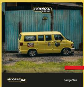 Dodge  - Van yellow - 1:64 - Tarmac - T64G-TL032-YL - TC-T64GTL032YL | The Diecast Company