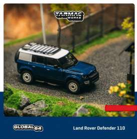 Land Rover  - Defender 110 blue - 1:64 - Tarmac - T64G-020-BL - TC-T64G020BL | The Diecast Company