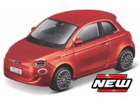 Fiat  - 500e 2021 red - 1:43 - Bburago - 3045R - bura30456R | The Diecast Company