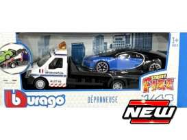 Bugatti  - Chiron blue/black/white - 1:43 - Bburago - 31400-02 - bura31400-02 | The Diecast Company