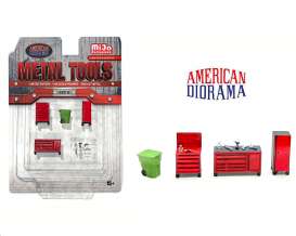 Tools Garage Accessoires - Metal Tools set various - 1:64 - American Diorama - 2411MJ - AD2411MJ | The Diecast Company