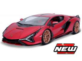 Lamborghini  - Sian FKP 37 red - 1:64 - Maisto - 15706R - mai15706R | The Diecast Company