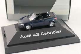 Audi  - A3 Cabriolet 2008 blue - 1:87 - Audi - 5010803322 - Audi5010803322 | The Diecast Company