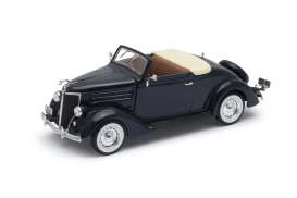 Ford  - 1936 dark blue - 1:24 - Welly - 22422b - welly22422b | The Diecast Company