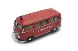 Volkswagen  - 1962 red - 1:24 - Welly - 22095FEr - welly22095FEr | The Diecast Company