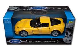 Chevrolet  - 2007 yellow - 1:24 - Welly - 22504y - welly22504y | The Diecast Company