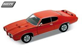 Pontiac  - 1969 orange - 1:24 - Welly - 22501o - welly22501o | The Diecast Company