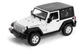 Jeep  - 2007 white w/black top - 1:24 - Welly - 22489Hw - welly22489Hw | The Diecast Company