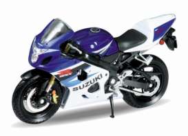 Suzuki  - GSX R750 blue/white - 1:18 - Welly - 12803b - welly12803b | The Diecast Company