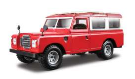 Land Rover  - 1985 red - 1:24 - Bburago - 22063r - bura22063r | The Diecast Company