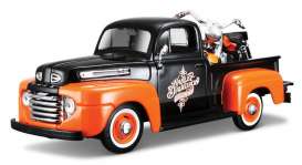 Ford Harley Davidson - 1948 black/orange - 1:24 - Maisto - 32180bko - mai32180bko | The Diecast Company