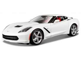 Chevrolet Corvette - 2014 white - 1:18 - Maisto - 31677w - mai31677w | The Diecast Company