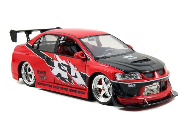 mitsubishi 2004 red 1 18 jada toys jada97179 the diecast company mitsubishi 2004 red 1 18 jada