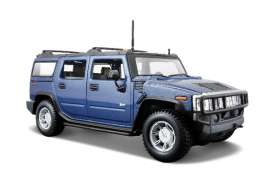 Hummer  - 2003 blue - 1:24 - Maisto - 31231b - mai31231b | The Diecast Company