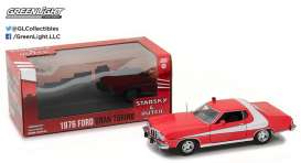 Ford  - Gran Torino *Starsky & Hutch* 1976 red/white - 1:24 - GreenLight - 84042 - gl84042 | The Diecast Company