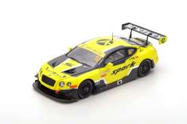 Bentley  - 2016 yellow/black - 1:43 - Spark - SA113 - spaSA113 | The Diecast Company