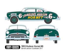 Hudson  - Hornet 1953 green/grey - 1:18 - Highway 61 - hwy18009 | The Diecast Company