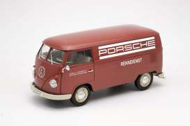 Volkswagen  - T1 Panel Van 1963 red/white - 1:18 - Welly - 18053TDR - welly18053TDA | The Diecast Company