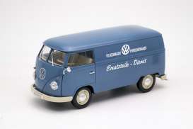 Volkswagen  - T1 Panel Van 1963 blue/white - 1:18 - Welly - 18053TDB - welly18053TDB | The Diecast Company