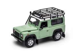 Land Rover  - Defender off road green/white - 1:24 - Welly - 22498SPgnw - welly22498SPgnw | The Diecast Company
