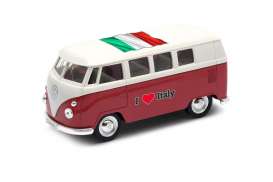 Volkswagen  - T1 Bus 1962 red/white - 1:34 - Welly - 49764ITr - welly49764ITr | The Diecast Company