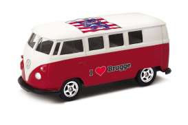 Volkswagen  - T1 Bus 1962 red/white - 1:64 - Welly - 52221BR - welly52221BR | The Diecast Company