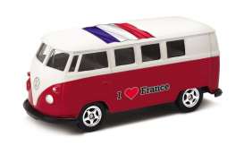Volkswagen  - T1 Bus 1962 red/white - 1:64 - Welly - 52221FR - welly52221FR | The Diecast Company