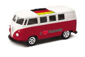 Volkswagen  - T1 Bus 1962 red/white - 1:64 - Welly - 52221GE - welly52221GE | The Diecast Company