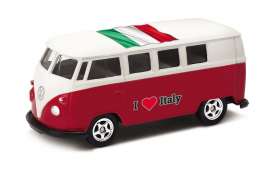 Volkswagen  - T1 Bus 1962 red/white - 1:64 - Welly - 52221IT - welly52221IT | The Diecast Company