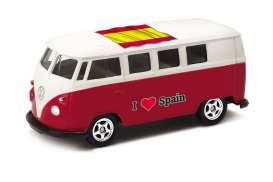 Volkswagen  - T1 Bus 1962 red/white - 1:64 - Welly - 52221SP - welly52221SP | The Diecast Company