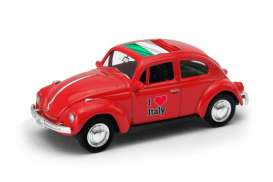 Volkswagen  - Beetle 1963 red/white - 1:64 - Welly - 52222IT - welly52222IT | The Diecast Company