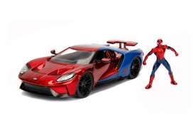 Ford  - GT *Spiderman* 2017 red/blue - 1:24 - Jada Toys - 99725 - jada253225002 | The Diecast Company