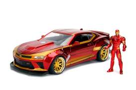 Chevrolet  - Camaro *Iron Man* 2016 red/gold - 1:24 - Jada Toys - 99724 - jada253225003 | The Diecast Company