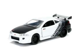 Mitsubishi  - Eclipse 1995 white/black/silver - 1:32 - Jada Toys - 99126w - jada99126w | The Diecast Company