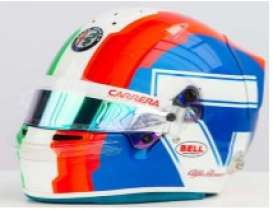 Helmet  - white/red/blue - 1:8 - Spark - HSP045 - spaHSP046 | The Diecast Company