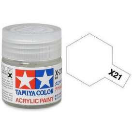 Paint  - Flat Base - Tamiya - X-21 - tamX2110ml | The Diecast Company