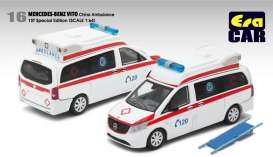 Mercedes Benz  - Vito China ambulance 2020 white/red - 1:64 - Era - MB20VITSP14 - EraMB20VITSP14 | The Diecast Company