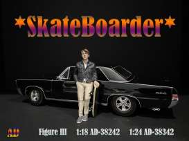 Figures  - Skateboarder #3 2020  - 1:24 - American Diorama - 38342 - AD38342 | The Diecast Company