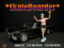 Figures  - Skateboarder #4 2020  - 1:24 - American Diorama - 38343 - AD38343 | The Diecast Company