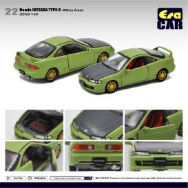 Honda  - Integra Type R DC2 green/black - 1:64 - Era - HA20DC2RN22 - Eraha20DC2RN22 | The Diecast Company