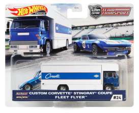 Corvette  - Custom Stingray coupe 1968 blue/white - 1:64 - Hotwheels - GJT41 - hwmvGJT41 | The Diecast Company